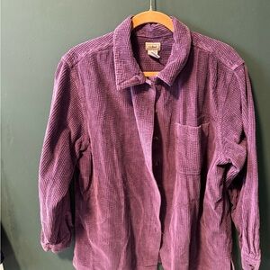 Vintage XL Purple Corduroy Button-Up Shacket